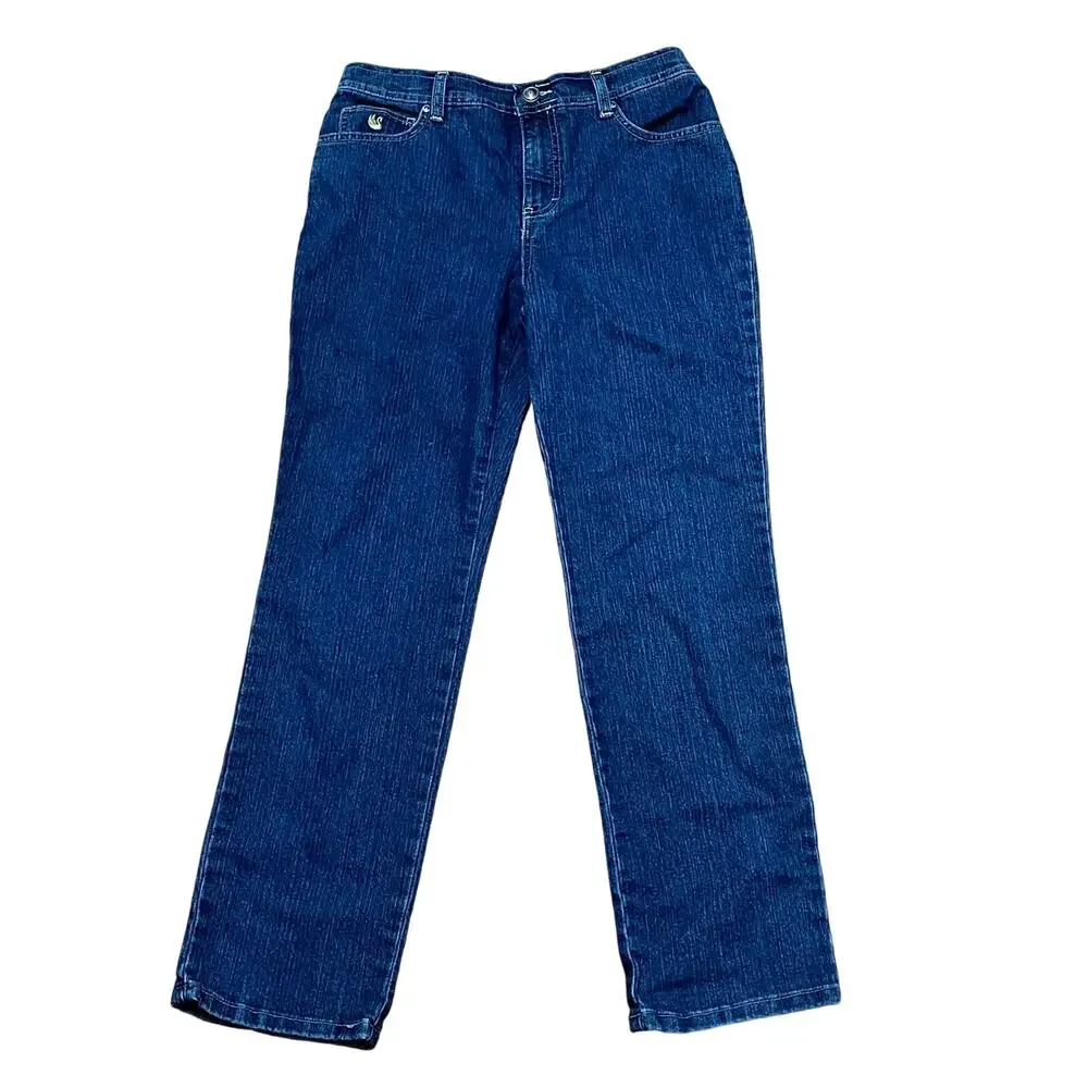 Gloria Vanderbilt Straight Blue Jean Women's 6 Petite Stretch W29 L26 Mid Rise - Picture 1 of 4